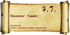 Hausner Tamás névjegykártya